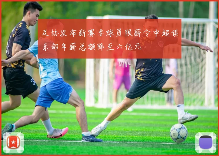 足协发布新赛季球员限薪令中超俱乐部年薪总额降至六亿元